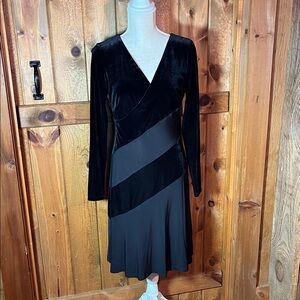 Lauren Ralph Lauren size 4 black dress long sleeve